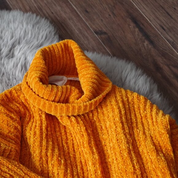 Big Sloughy Dark Mustard Sweater - Picture 1 of 5
